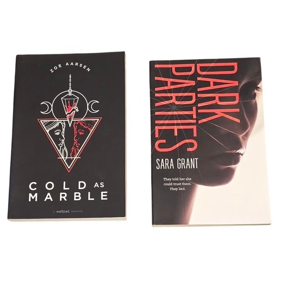 2 Paperback YA Novels NEW- Cold As Marble & Dark Parties / Dystopian/Paranormal - Picture 2 of 6